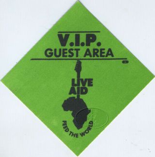 Live Aid 1985 Vip Backstage Pass Madonna Bob Dylan Clapton Duran Duran