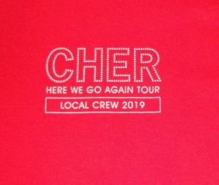 Cher " Here We Go Again " Tour Local Crew T Shirt Xl