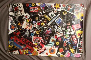 Vintage The Clash Collage Poster 23 " X 32.  5 " Joe Strummer Punk Rock Wave