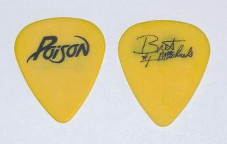 Poison Bret Michaels Guitar Pick 1989 Open Up And Say Ahh Tour F/s Worldwide