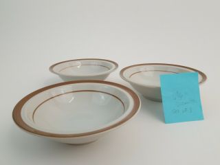 Msi Brown Monterrey Stoneware Japan Set Of 3 Small Bowls 6 3/4 Inch Diameter