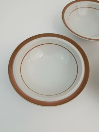 MSi Brown Monterrey Stoneware Japan Set of 3 Small Bowls 6 3/4 Inch Diameter 6