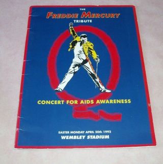Freddie Mercury - Tribute Concert 1992 Programme Wembley Stadium