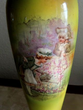 Antique Royal Bonn Franz Anton Mehlem German Pottery Vase Hand Painted Roses 4