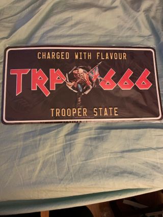 Iron Maiden The Trooper License Plate Book Of Souls Number Of The Beast