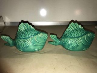 Vintage Chicken Of The Sea Bauer Fish Baker California Pottery