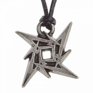 Metallica Ninja Star Pendant Alchemy Rocks Necklace Load Logo Pewter Official