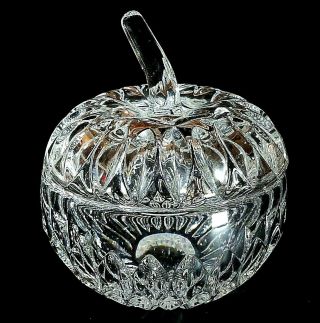 1 (one) Gorham Althea Lead Crystal Apple Trinket Box Large Made In Germany