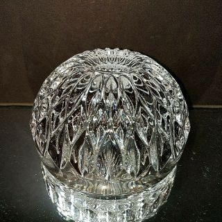 1 (One) GORHAM ALTHEA Lead Crystal Apple Trinket Box LARGE Made in Germany 3