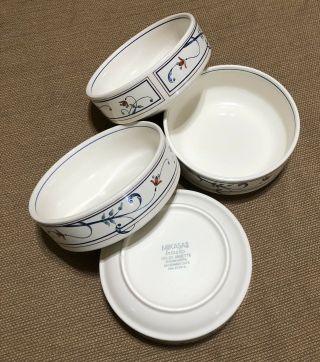 Mikasa Intaglio Annette Cac20 - Set Of 4 - 6 3/8” X 2 1/2 " Cereal / Coupe Bowls