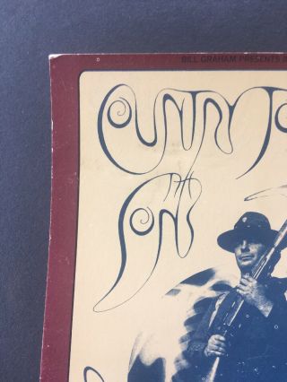 BG 217/218 Country Joe Delaney Bonnie Eric Clapton 1970 Fillmore Postcard 4