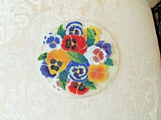 Peggy Karr 8 " Round Pansy Plate ,  Signed