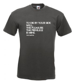 Morrissey The Smiths T Shirt To Die By Your Side Well The Pleasure.  Johnny Marr
