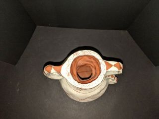 Studio Art Pottery Double Handle Jug (Red Clay) Hand Painted Octopus / Kraken 5