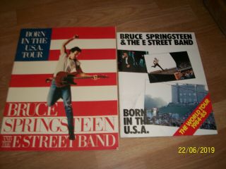 2 Bruce Springsteen Concert Tour Book&picture Book 1984 1985 Born In The Usa