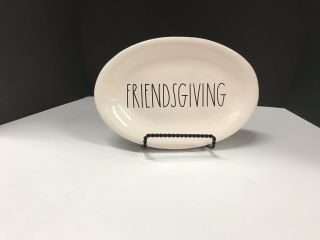 Rae Dunn Friendsgiving Thanksgiving Holiday Small Oval Platter Serving Plate