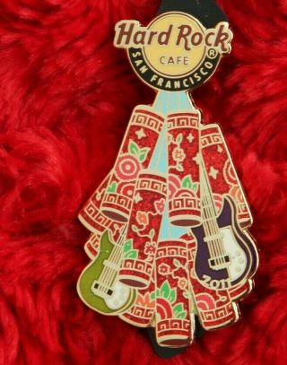 Hard Rock Cafe Pin San Francisco Chinese Parade Firecrackers Fireworks Hat Lapel