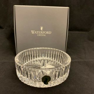 Nib Waterford Wine Bottle Coaster 135040 Lead Crystal Ireland - 4 7/8 " X 1 1/2 "
