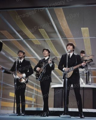 8x10 Print Beatles Ed Sullivan Show 1964 John Lennon George Harrison Jl69