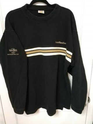 Black Hard Rock Cafe Sweater Xxl Washington Dc Vintage