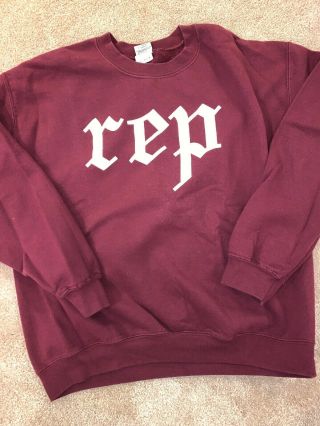 Taylor Swift Reputation Rep Crewneck Sweatshirt Maroon Size Large