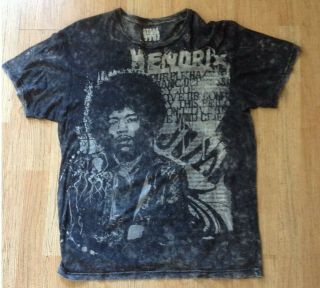 Jimi Hendrix Acid Wash T Shirt By Stone Xl 100 Cotton Made In 2010
