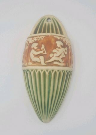Antique Roseville Pottery Donatello Ceramic Wall Pocket Sconce 10 "