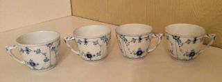 4 - Vintage 70’s Bing & Grondahl B&g Blue Lace Traditional Cups 305 Euc
