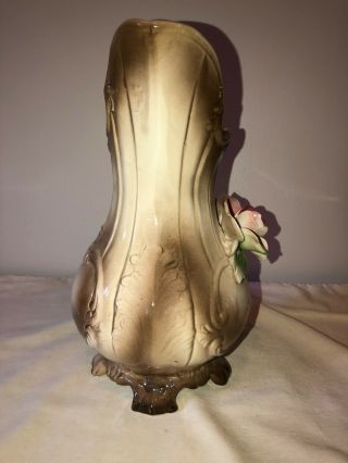 Collectible Vintage Antique Estate ITALIAN CAPODIMONTE Small - Med Footed Pitcher 4