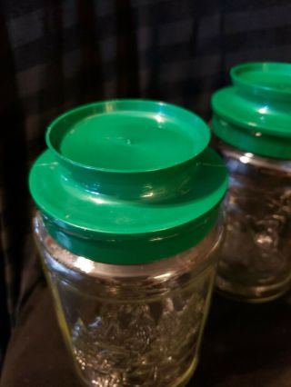 3 Anchor Hocking Tang jars with lids,  embossed Spring & Summer & Winter vintage 3