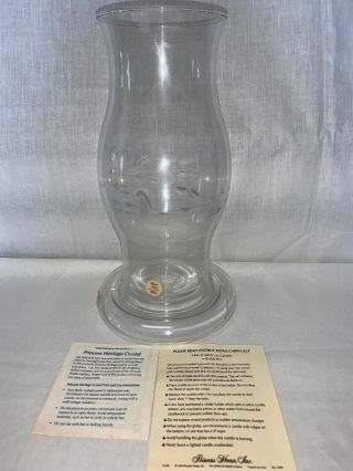 Vintage Princess House Heritage Hurricane Lamp Centerpiece Candle Holder Nib 406