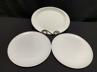 Centura By Corning White Coupe (2) Dinner Plates 10 " (1) Platter 10 X 7