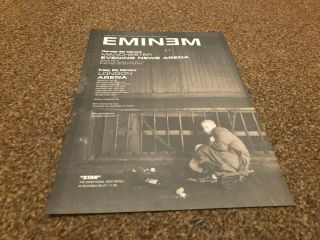 (bebk61) Advert/poster 11x8 " Eminem At Manchester News Arena & London Arena