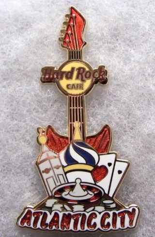 Hard Rock Cafe Atlantic City Taj Mahal Guitar Pin 66613