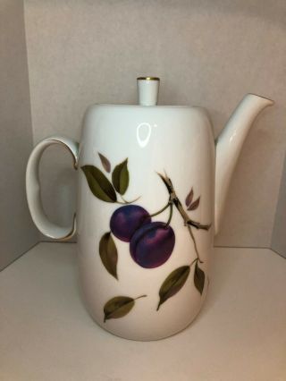 Vintage Royal Worcester Evesham Vale Porcelain Coffeepot 5 Cup