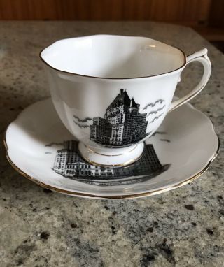Vintage Royal Albert England Tea Cup Saucer Vancouver Hotel Canada Souvenir