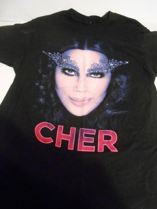 Cher T - Shirt Dressed To Kill Tour 2014 Eyelashes Size Medium Good Condi