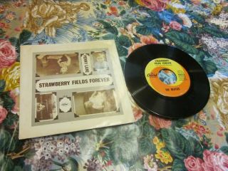 The Beatles Capitol 45 Penny Lane / Strawberry Fields Forever W/ Picture Sleeve