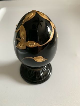 Vintage Fenton Art Glass Hand Painted Pedestal Egg Signed & Numbered