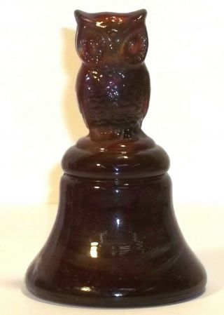 Boyd Glass Made in 1985 Owl Bell Bells SLAG Bermuda Red FUND 4