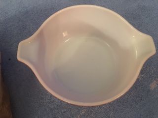 Vintage Terra Cotta Rose Pyrex Casserole Bowl 1.  5 Qt Promotional Glass 70 ' s Rust 2
