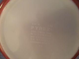 Vintage Terra Cotta Rose Pyrex Casserole Bowl 1.  5 Qt Promotional Glass 70 ' s Rust 3