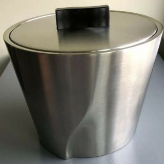 Villeroy & Boch Stainless Steel Ice Bucket With Lid.  Art Deco Modern