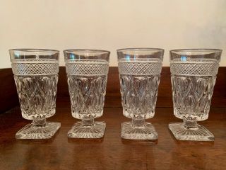 Set Of 4 Vintage Imperial Glass Cape Cod Clear 6 " Iced Tea Glasses