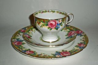 Vintage Paragon Tapestry Rose Trio - Cup,  Saucer & 8 " Plate - Euc