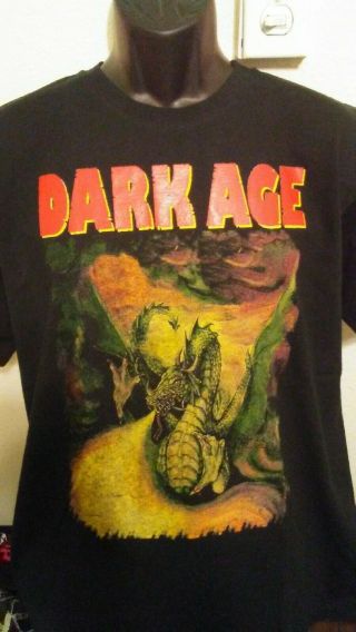 Dark Age Double - Sided T - Shirt - Size Xl - Rare 80s U.  S.  Metal Band -