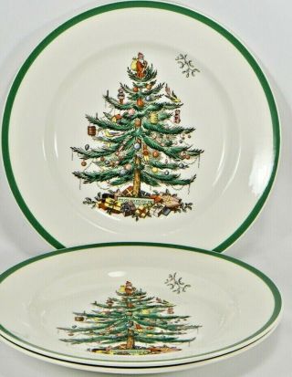Spode Christmas Tree Dinner Plates Set Of 3 - S3324 - A5