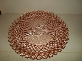 Large Pink Waterford Waffle Pattern 13.  25 " Platter By Hocking Glass