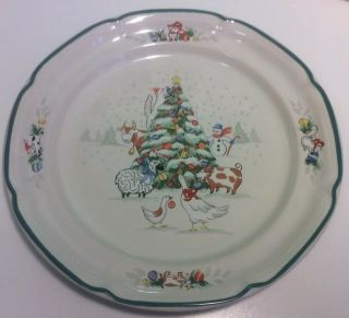 International China “country Christmas” 8966 Set Of 4 Dinner Plates