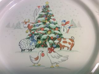 International China “Country Christmas” 8966 Set of 4 Dinner Plates 3